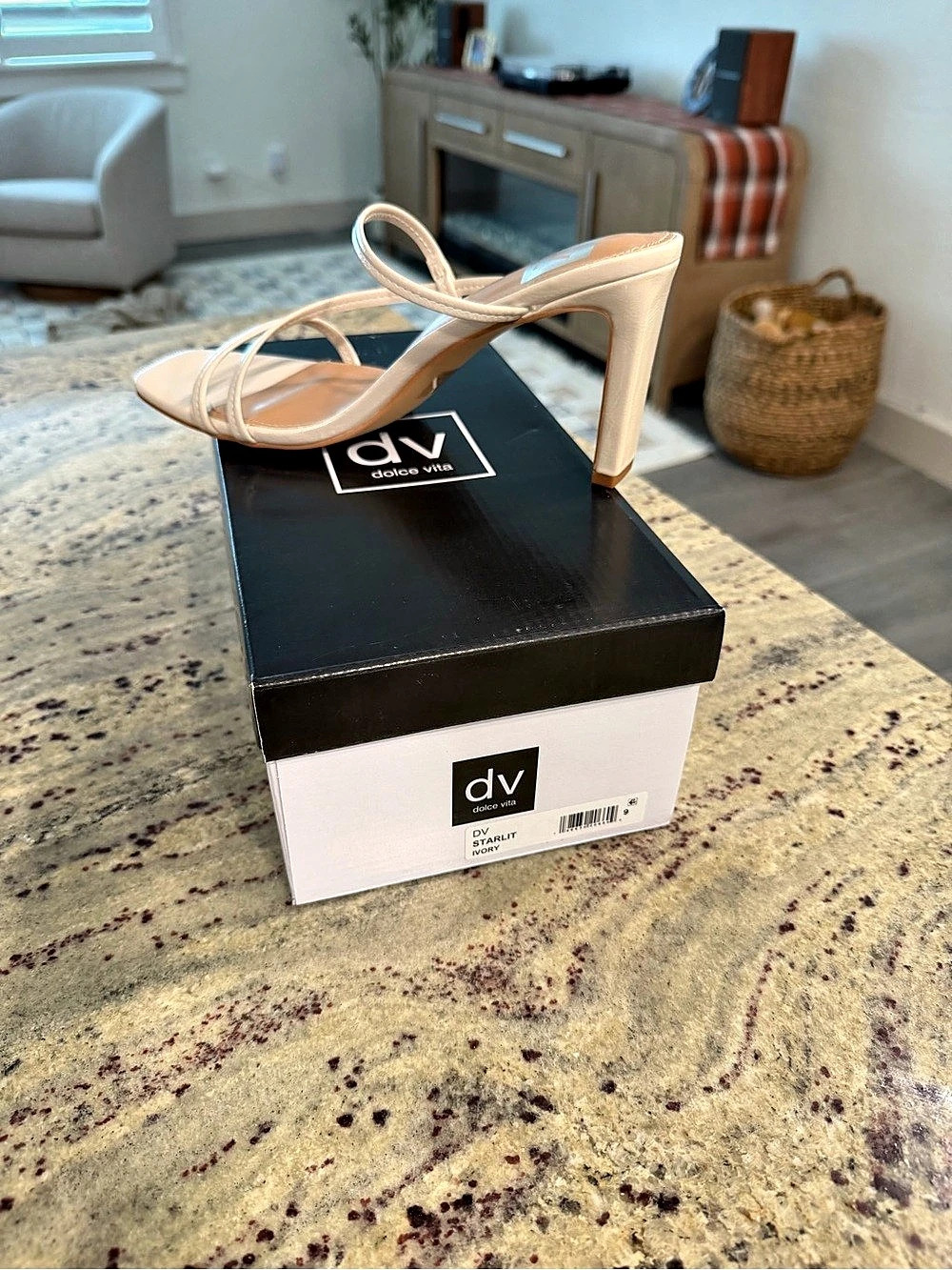Dolce Vita Starlit Strappy Heels in Beige US 9